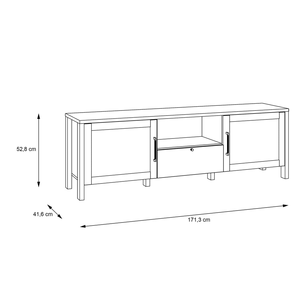 Malte Brun TV Unit In Waterford Oak - Price Crash Furniture