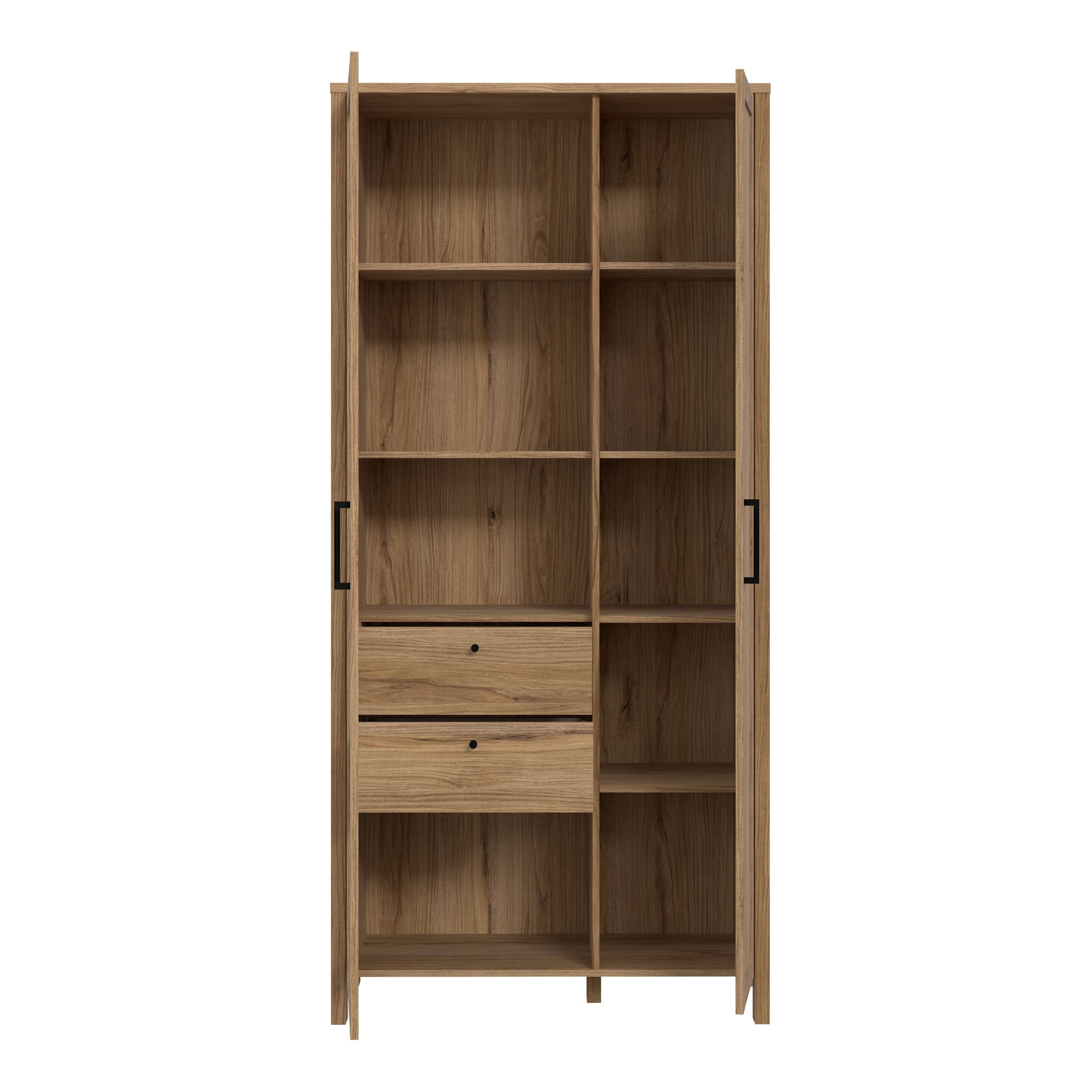 Malte Brun Display Cabinet In Waterford Oak - Price Crash Furniture