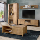 Malte Brun Display Cabinet In Waterford Oak - Price Crash Furniture