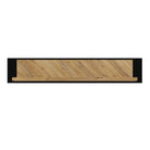 Nikomedes Floating Wall Shelf 140cm In Oak & Black - Price Crash Furniture