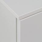 Sienna Bedside Table Cabinet Unit White & White High Gloss - Price Crash Furniture