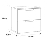 Sienna Bedside Table Cabinet Unit White & White High Gloss - Price Crash Furniture