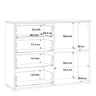 Sienna 4 Drawer Chest Of Drawers with 1 Door In White High Gloss - Price Crash Furniture