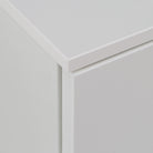 Sienna 2 Door 4 Drawer Abstract Chest Of Drawers White/White High Gloss - Price Crash Furniture