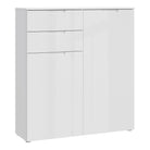 Sienna Chest Of Drawers In White High Gloss - Price Crash Furniture