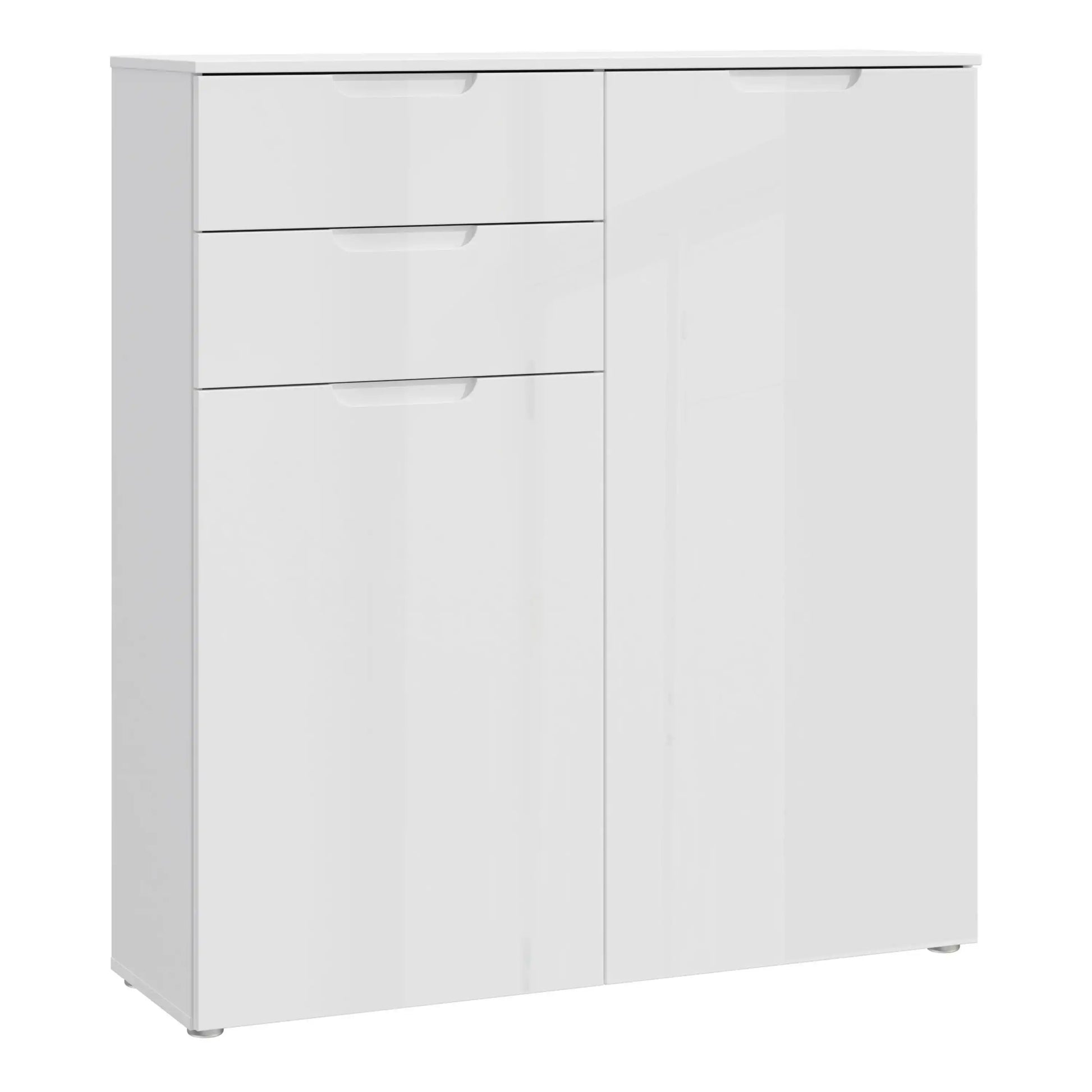 Sienna Chest Of Drawers In White High Gloss - Price Crash Furniture