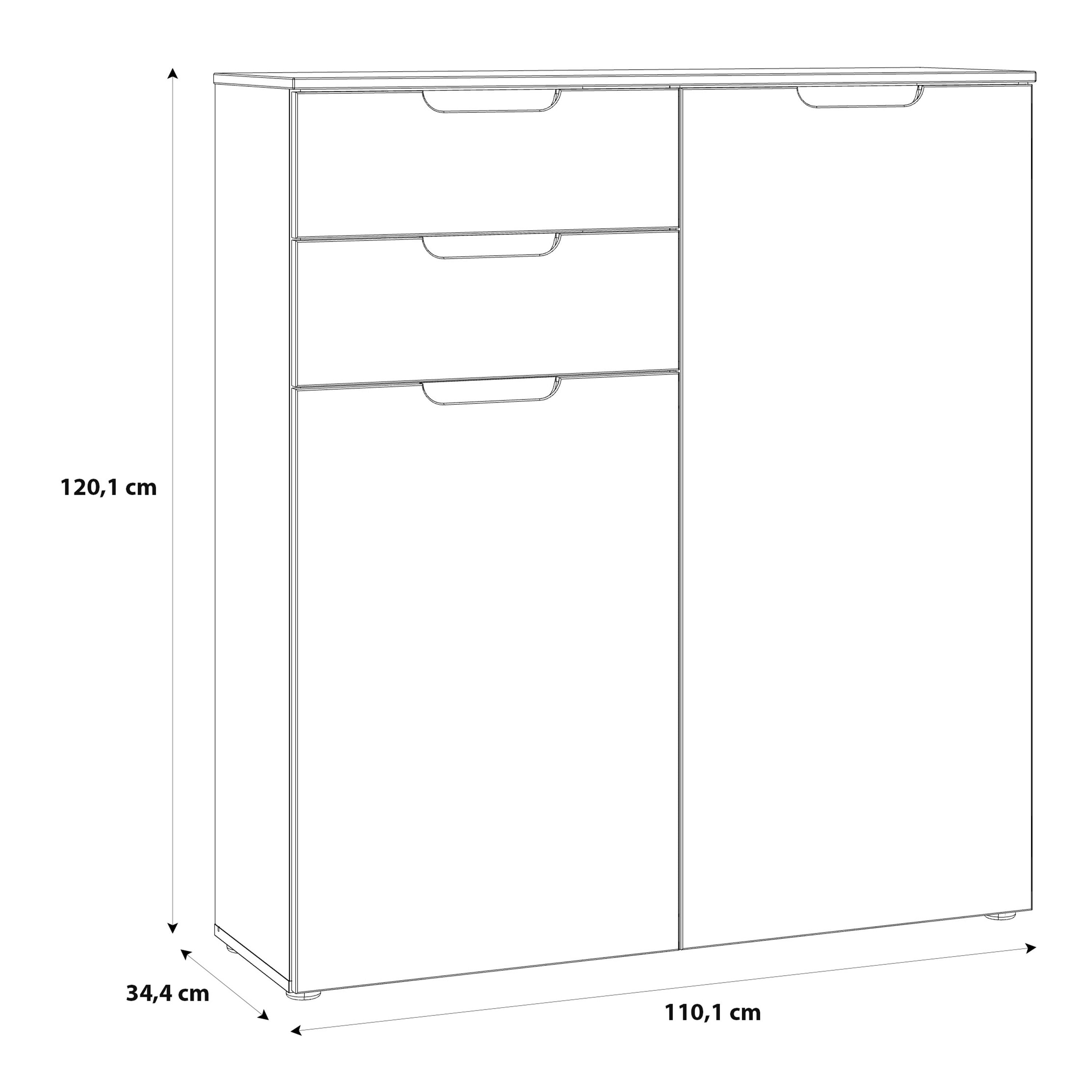 Sienna Chest Of Drawers In White High Gloss - Price Crash Furniture