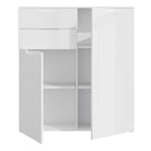 Sienna Chest Of Drawers In White High Gloss - Price Crash Furniture