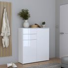 Sienna Chest Of Drawers In White High Gloss - Price Crash Furniture