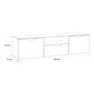 Sienna TV Unit In White & White High Gloss - Price Crash Furniture