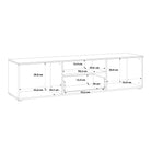 Sienna TV Unit In White & White High Gloss - Price Crash Furniture