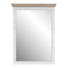 Illopa Wall Mounted Mirror In Oak Nelson/Snowy Oak - Price Crash Furniture