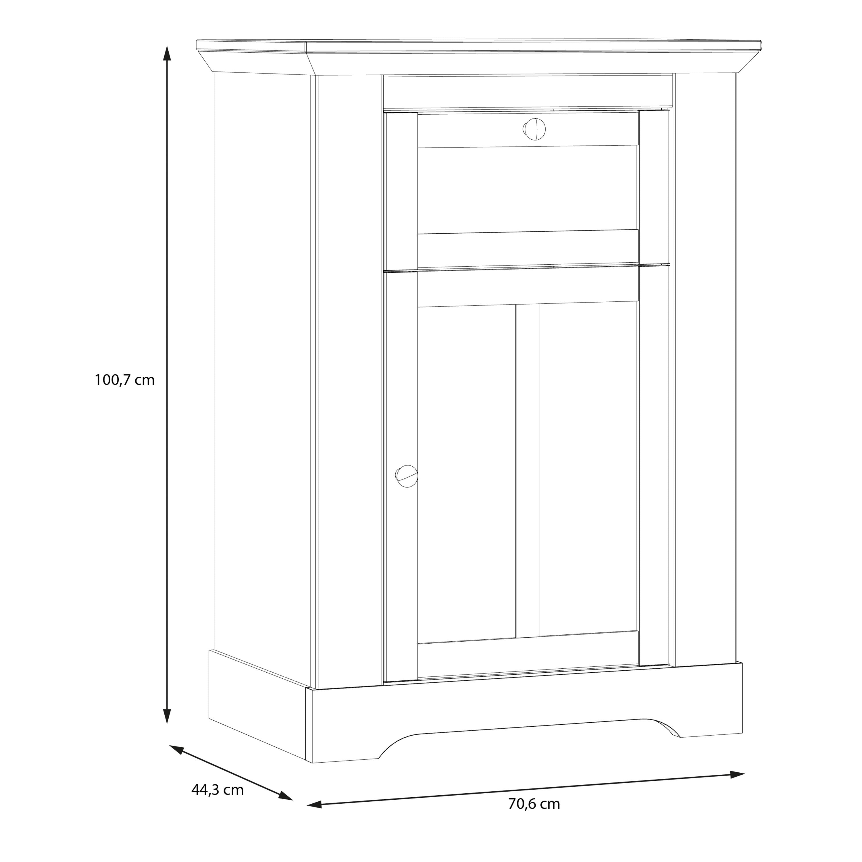 Illopa Chest Of Drawers in Oak Nelson/Snowy Oak - Price Crash Furniture