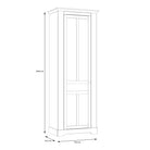 Illopa Hallway Single Wardrobe Tall Cupboard In Oak & White - Price Crash Furniture