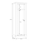 Illopa Hallway Single Wardrobe Tall Cupboard In Oak & White - Price Crash Furniture