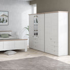 Iloppa 2 Door 3 Drawer Wardrobe In Oak & White - Price Crash Furniture