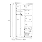 Iloppa 2 Door 3 Drawer Wardrobe In Oak & White - Price Crash Furniture