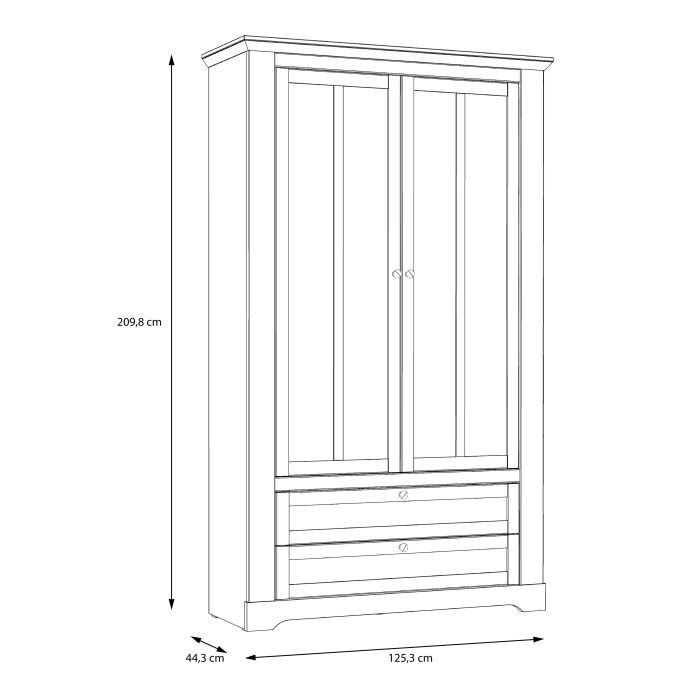 Iloppa Display Cabinet Unit In Snowy Oak/Oak Nelson - Price Crash Furniture