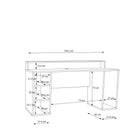 Tezaur Gaming Desk 2 Shelves With LED In Matt Black - Price Crash Furniture