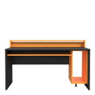 Tezaur Gaming Desk With LED Lighting In Matt Black & Orange - Price Crash Furniture