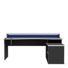 Tezaur Gaming Desk With LED In Black & White - Price Crash Furniture