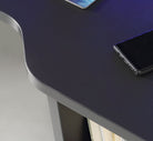 Tezaur Gaming Desk With Blue LED In Matt Black - Price Crash Furniture