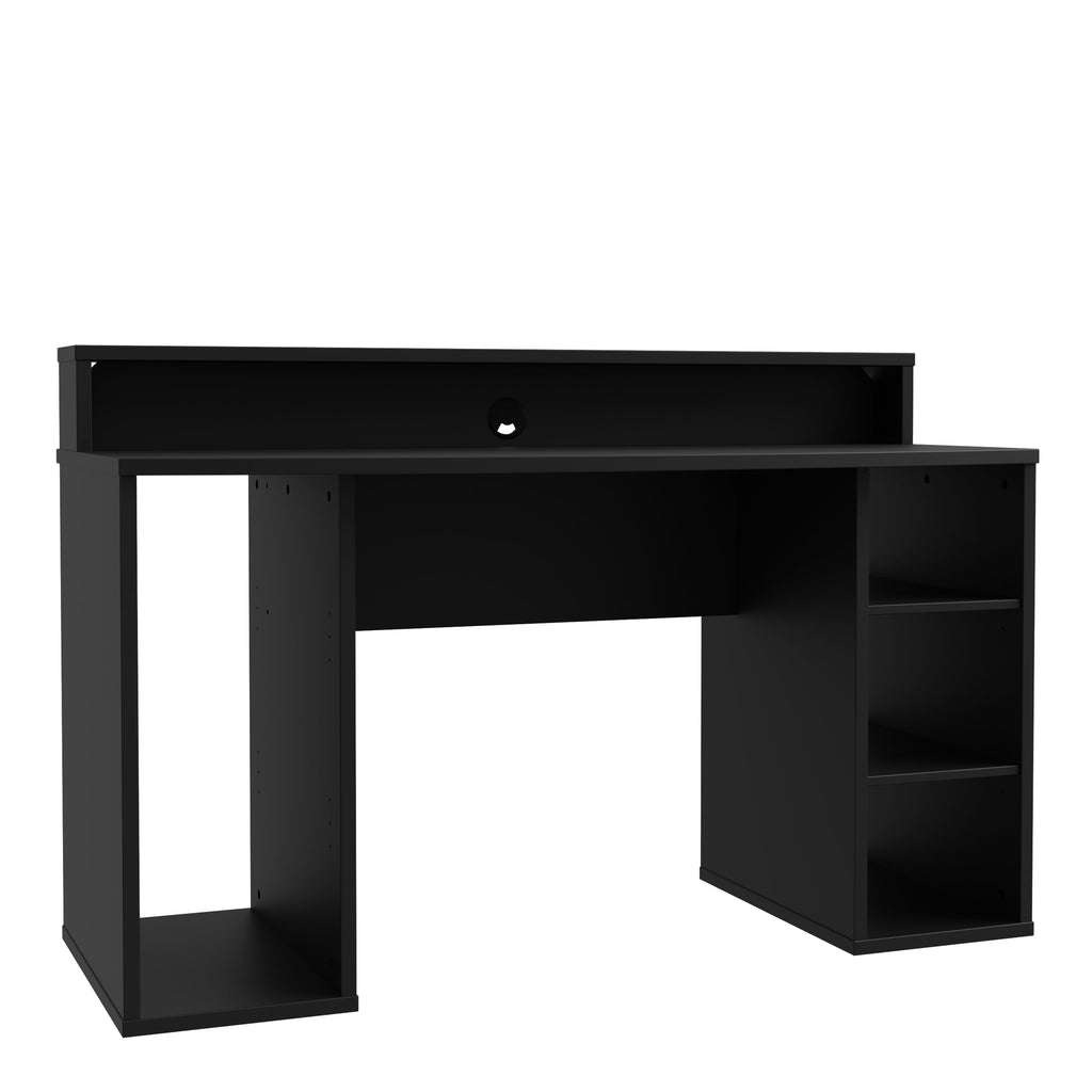 Tezaur Gaming Desk In Matt Black - Price Crash Furniture