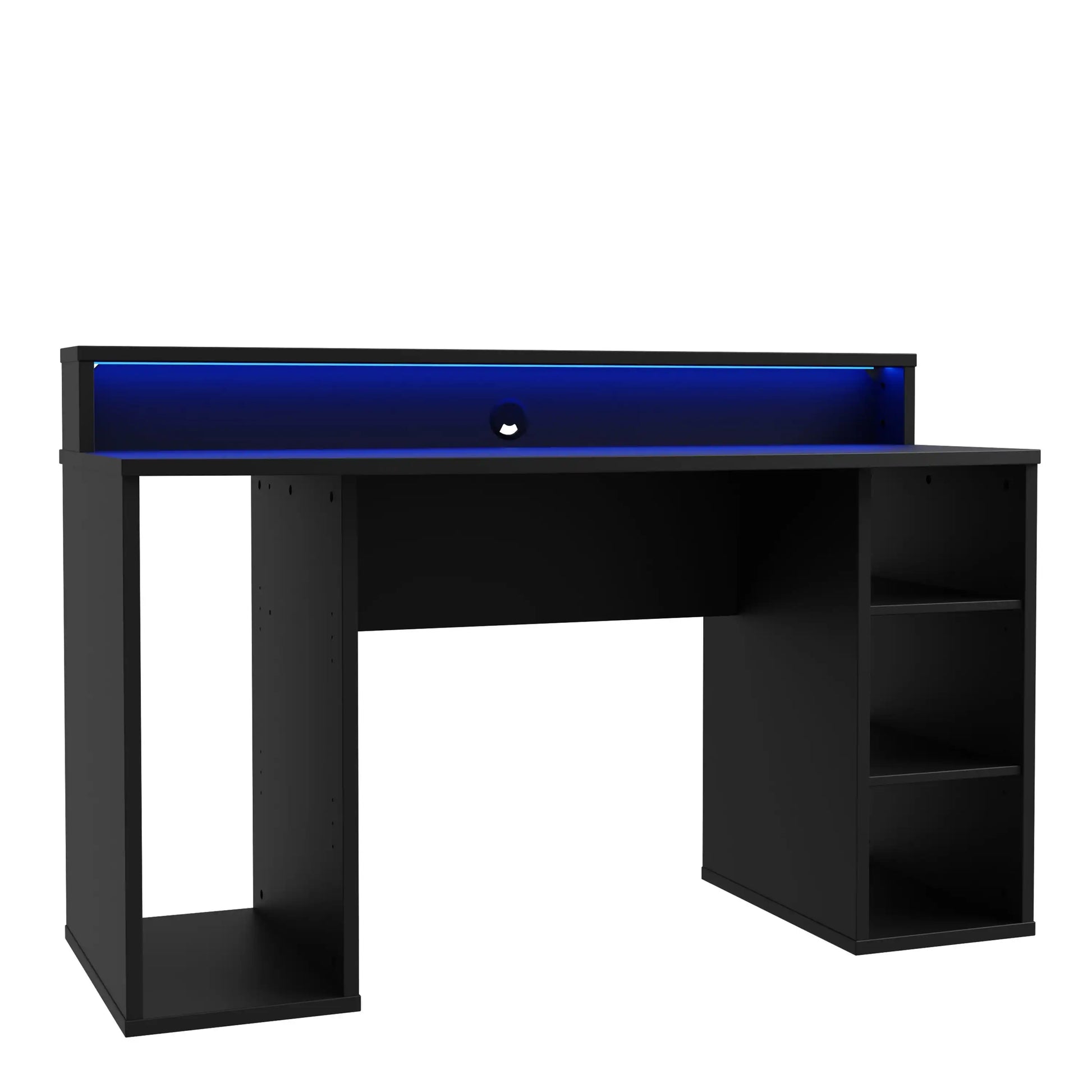Tezaur Gaming Desk In Matt Black - Price Crash Furniture