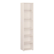 Alice Springs Tall Narrow Bookcase With 5 Shelves In Sand