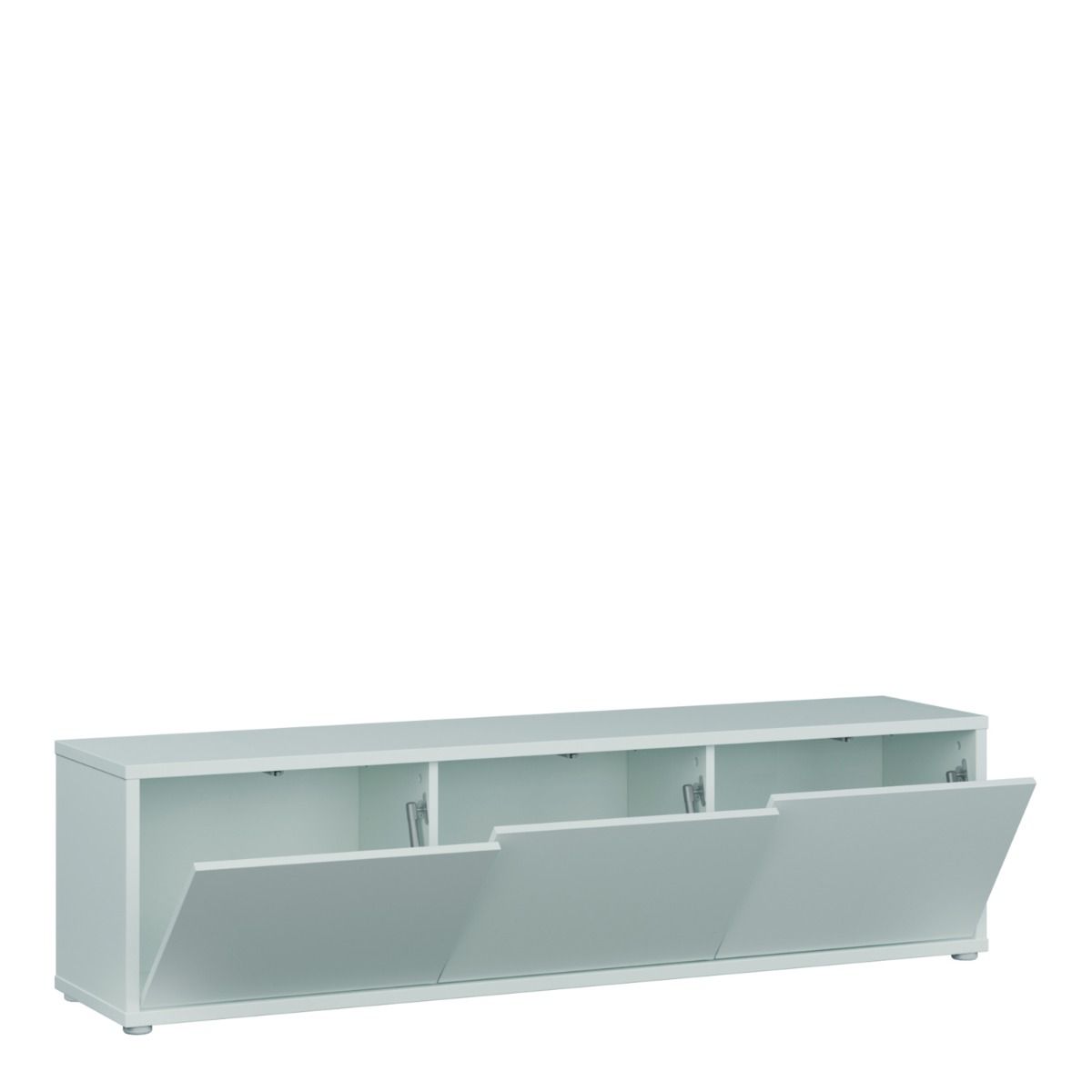 Alice Springs Wide TV Cabinet With 3 Push To Open Doors In Light Grey