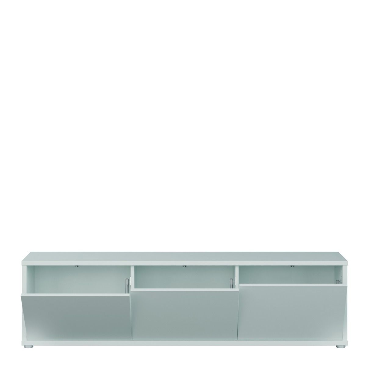 Alice Springs Wide TV Cabinet With 3 Push To Open Doors In Light Grey