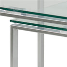 Katrine Modern Nest Of Tables With Glass Top Set Of 3 - Price Crash Furniture