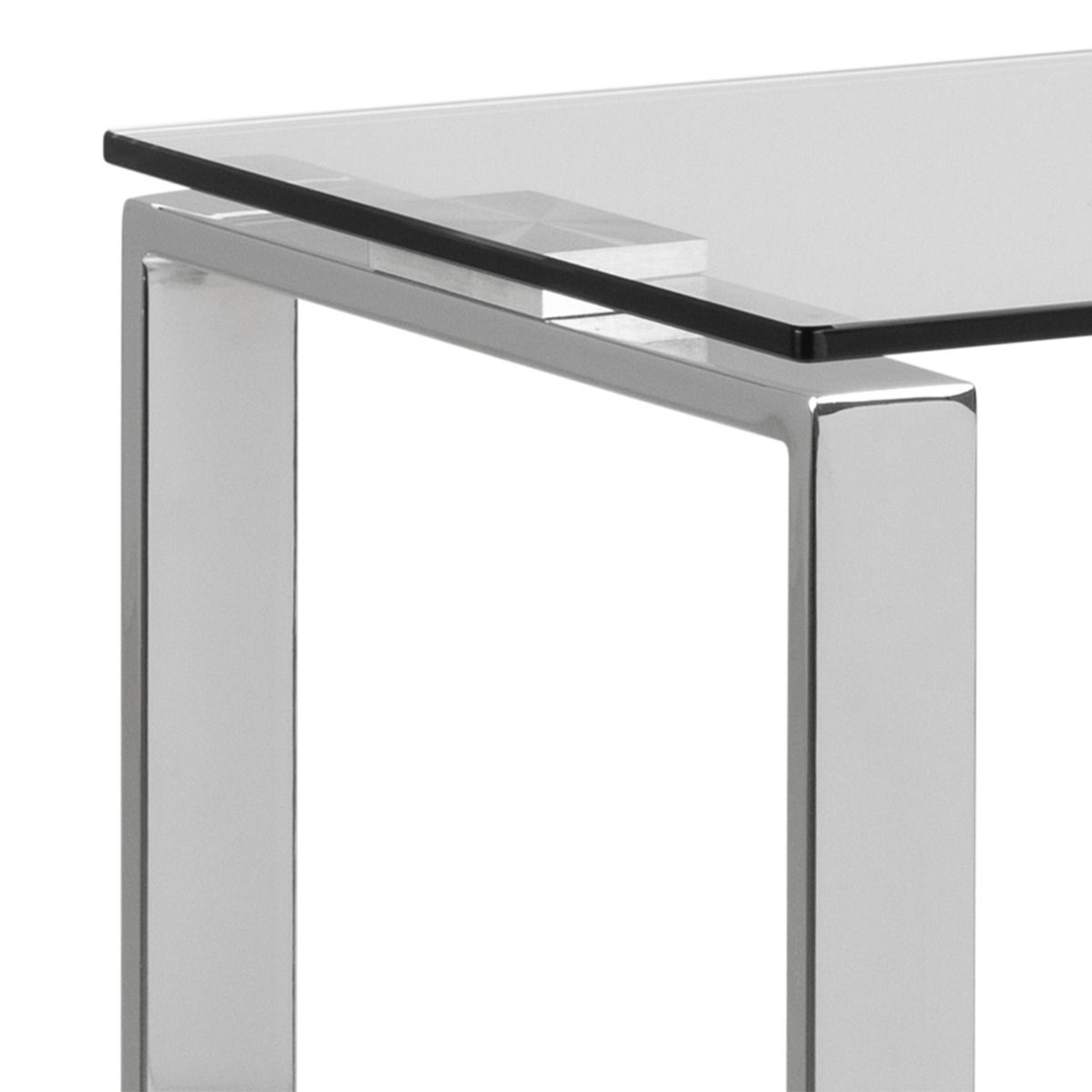 Katrine Modern Console Table With Glass Top - Price Crash Furniture