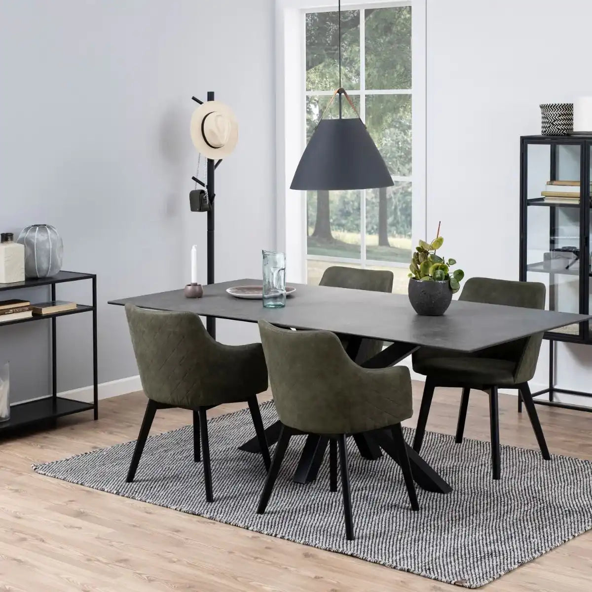 Bremen Modern Coat Stand In Black - Price Crash Furniture