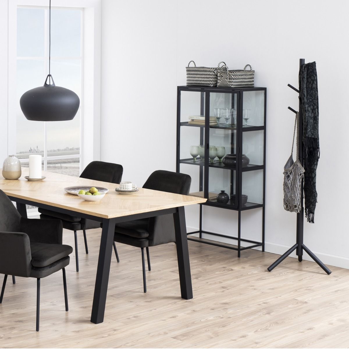 Bremen Modern Coat Stand In Black - Price Crash Furniture