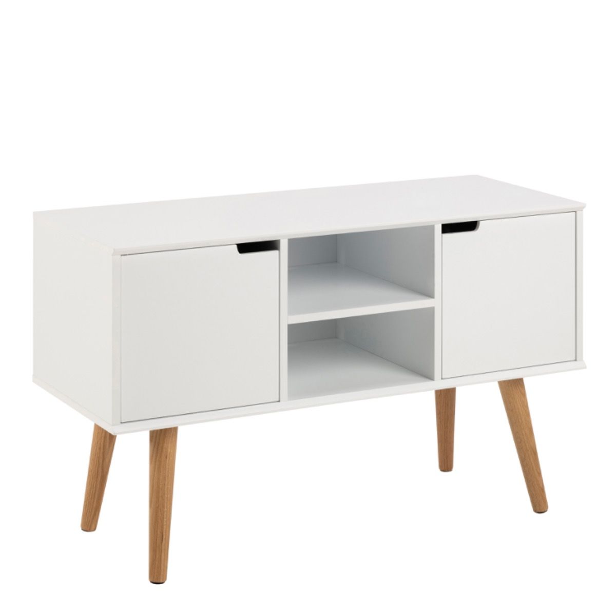 Mitra 2 Door Small Compact Sideboard In White - Price Crash Furniture