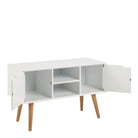 Mitra 2 Door Small Compact Sideboard In White - Price Crash Furniture