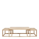 Cornus Nesting Coffee Table In Oak Set Of 3 - Price Crash Furniture