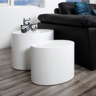 Mice Oval Coffee Table In White Set Of 2 - Price Crash Furniture