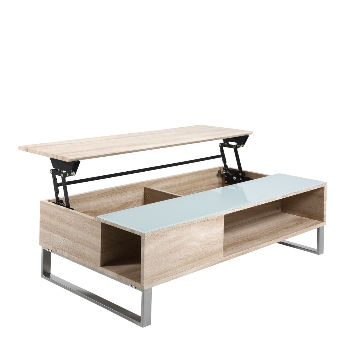 Azalea Lift Up Storage Coffee Table In Sonoma Oak Finish - Price Crash Furniture