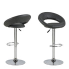 Plump Black Swivel Bar Stool With Open Back - Price Crash Furniture