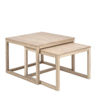 Cornus Nesting Coffee Table In White Oak Set Of 2 - Price Crash Furniture