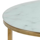 Alisma Round Side Table With White Marble Effect Top - Price Crash Furniture