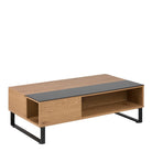 Azalea Lift Up Storage Coffee Table In Black & Oak - Price Crash Furniture