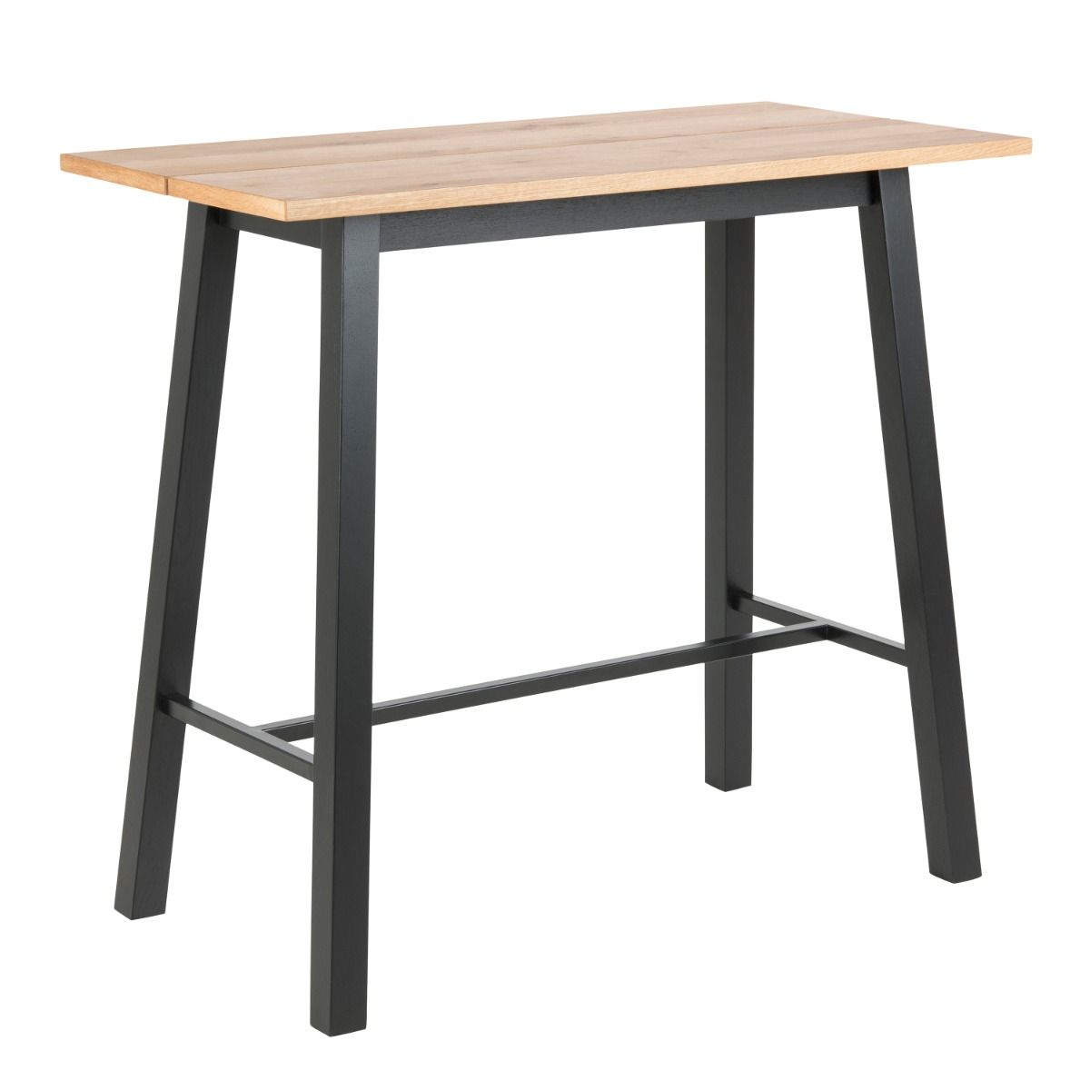 Chara Bar Table In Black & Oak - Price Crash Furniture