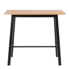 Chara Bar Table In Black & Oak - Price Crash Furniture