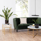 Alisma Nest Of Tables With White Marble Effect Top & Gold Legs - Price Crash Furniture