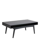 Marte Coffee Table With Open Shelf In Black - Price Crash Furniture