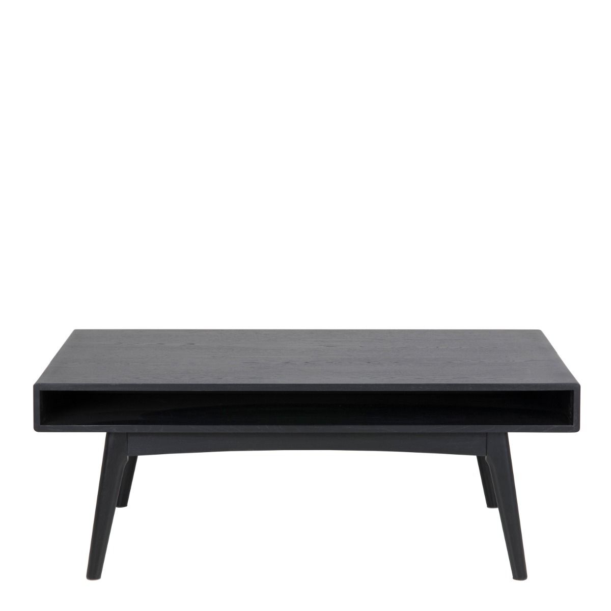 Marte Coffee Table With Open Shelf In Black - Price Crash Furniture