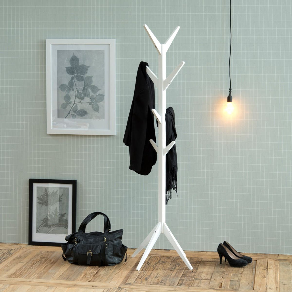 Ascot Coat Hanger In White - Price Crash Furniture